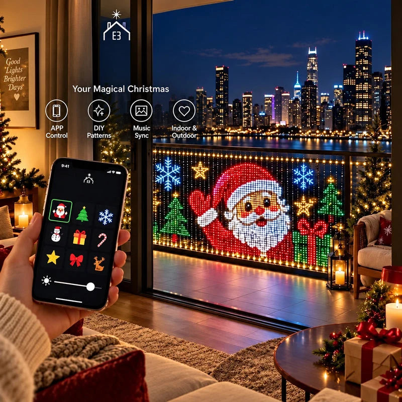 LED Net Lights RGBIC Color-Changing Outdoor Use
