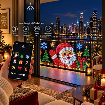 LED Net Lights RGBIC Color-Changing Outdoor Use