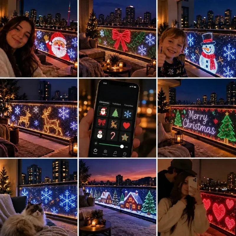LED Net Lights RGBIC Color-Changing Outdoor Use