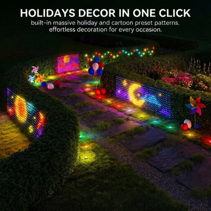 LED Net Lights RGBIC Color-Changing Outdoor Use