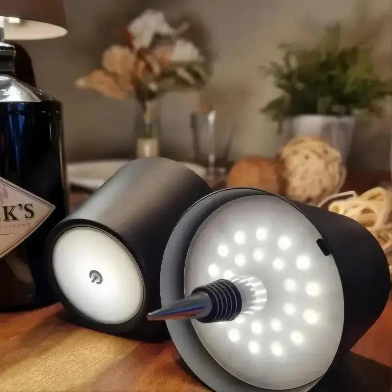 LED Table Lamp Touch Dimming 3 Color Modes USB Rechargeable