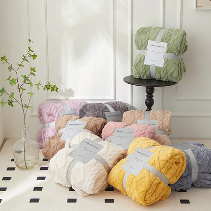 Lambswool Blanket Double-Thick Flannel Backing