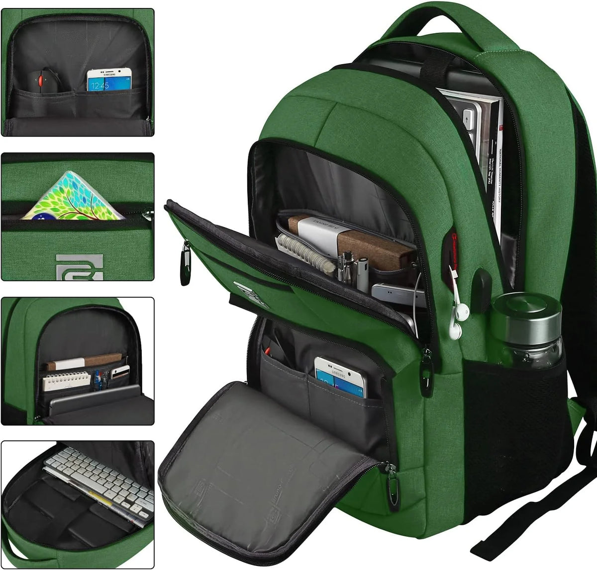 Laptop Backpack Anti-Theft USB Charging Waterproof Fits 15.6-Inch Laptop