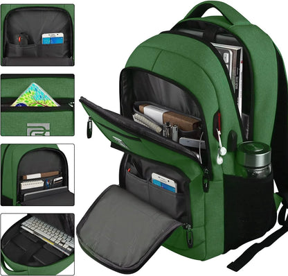 Laptop Backpack Anti-Theft USB Charging Waterproof Fits 15.6-Inch Laptop