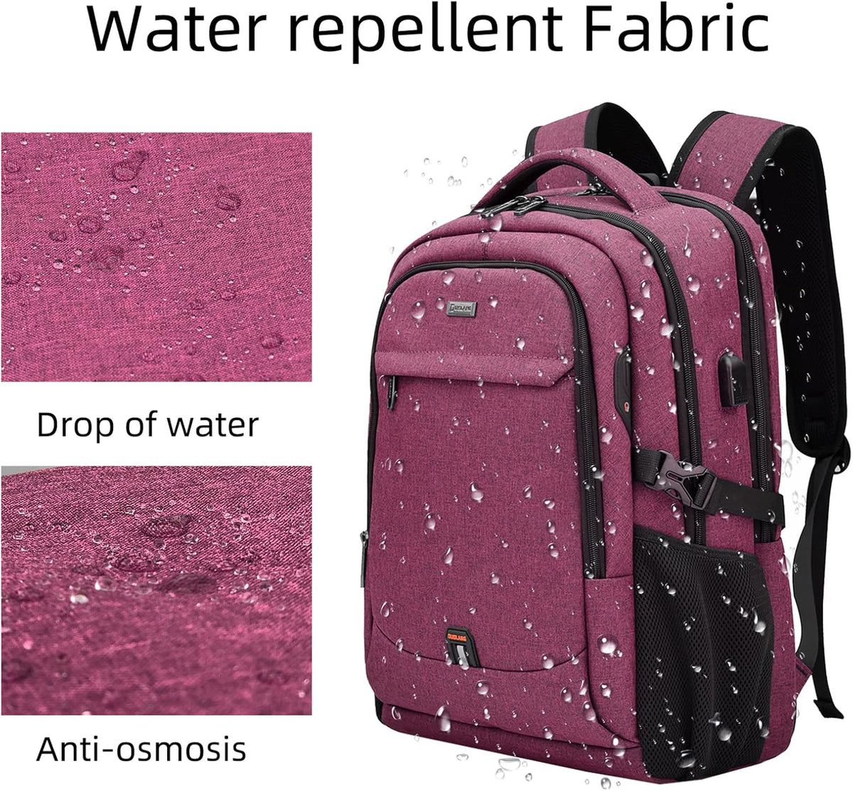 Laptop Backpack Waterproof USB Charging Fits 13–17 Inch