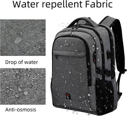 Laptop Backpack Waterproof USB Charging Fits 13–17 Inch