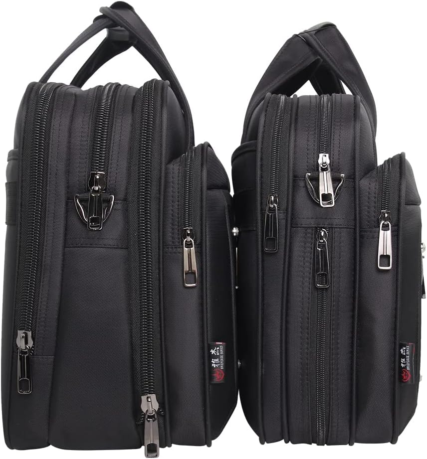 Laptop Briefcase Padded Compartment Fits 19-Inch