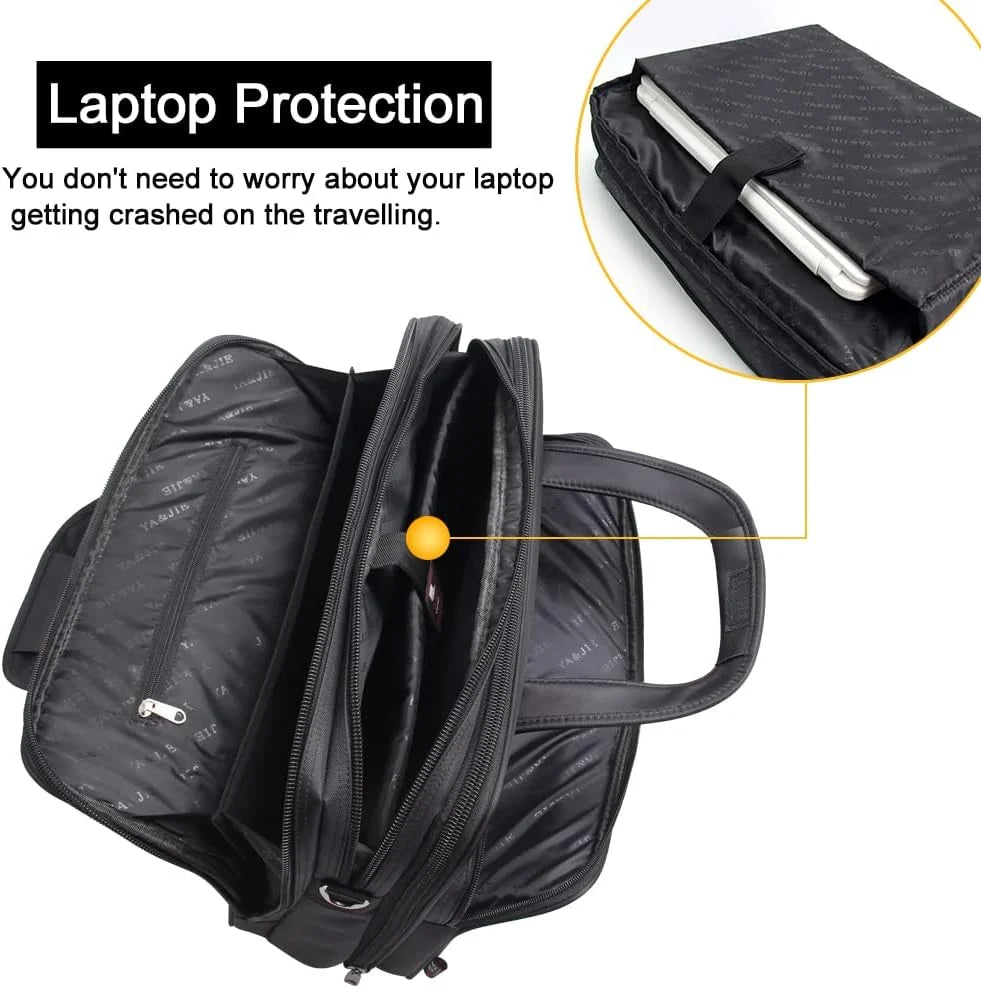Laptop Tote Durable Canvas Padded Compartment & Document Divider