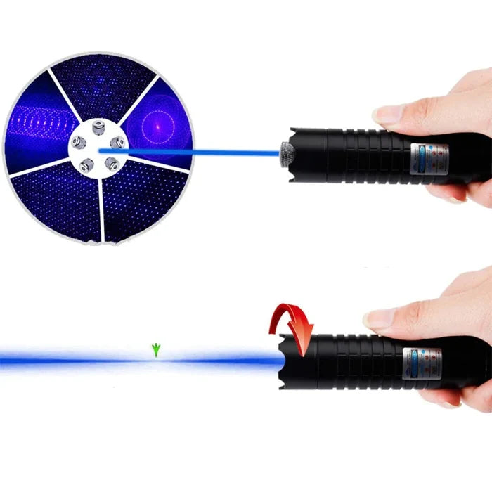 Laser Torch Blue Adjustable Focus Fire Starter