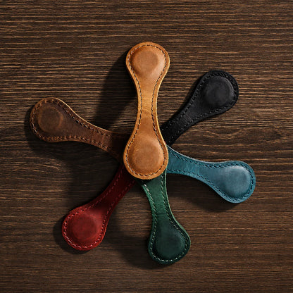 Magnetic Bookmarks Genuine Leather Set of 2