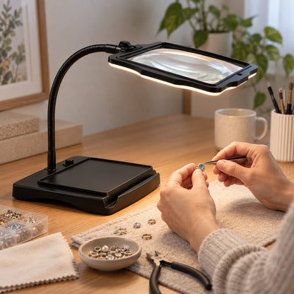 Magnifying Desk Lamp 3x LED Gooseneck Arm