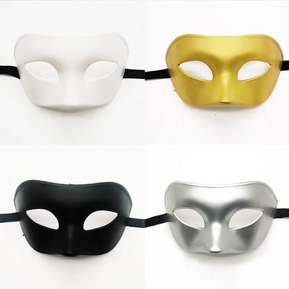 Masquerade Mask Sleek Finish Adjustable Strap Wipe-Clean Surface