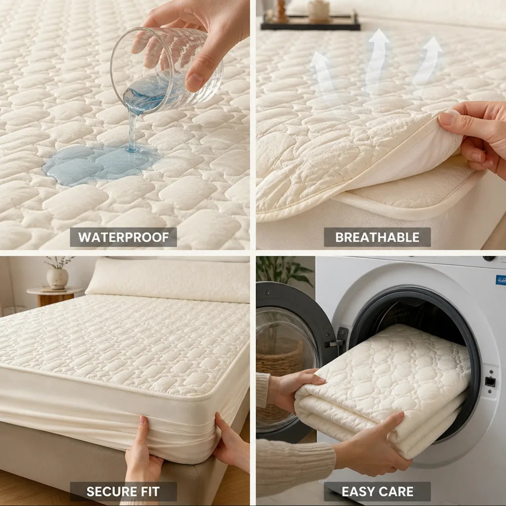Mattress Protector Waterproof & Breathable Cotton Fitted