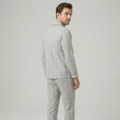 Men's Pajama Set Button-Up Soft & Breathable