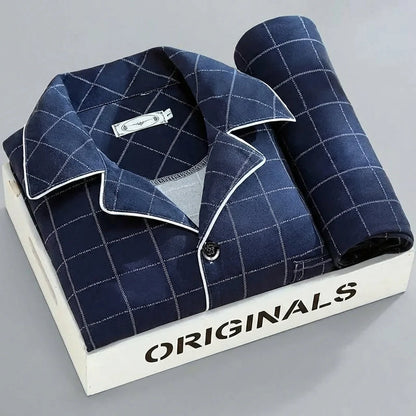 Men's Pajama Set Button-Up Soft & Breathable