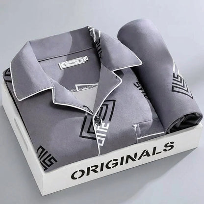 Men's Pajama Set Button-Up Soft & Breathable