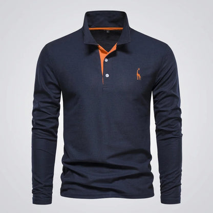 Men's Polo Shirt Classic Button Collar Soft Polyester