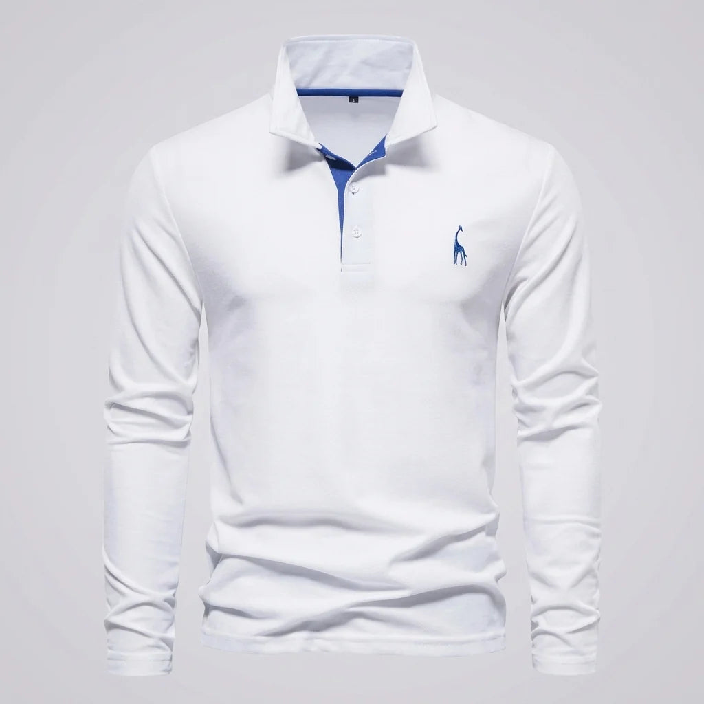Men's Polo Shirt Classic Button Collar Soft Polyester