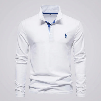Men's Polo Shirt Classic Buttoned Collar Refined Fit