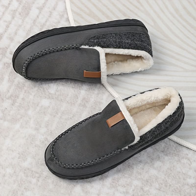 Men’s Slippers Synthetic Wool Loafer Style Machine Washable