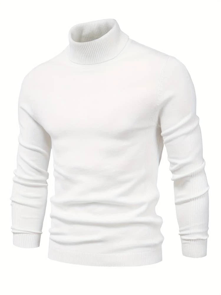 Men's Turtleneck Sweater High Collar Soft Comfortable Fit