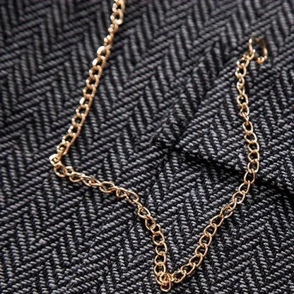 Men's Vest Slim Fit Lapel & Chain