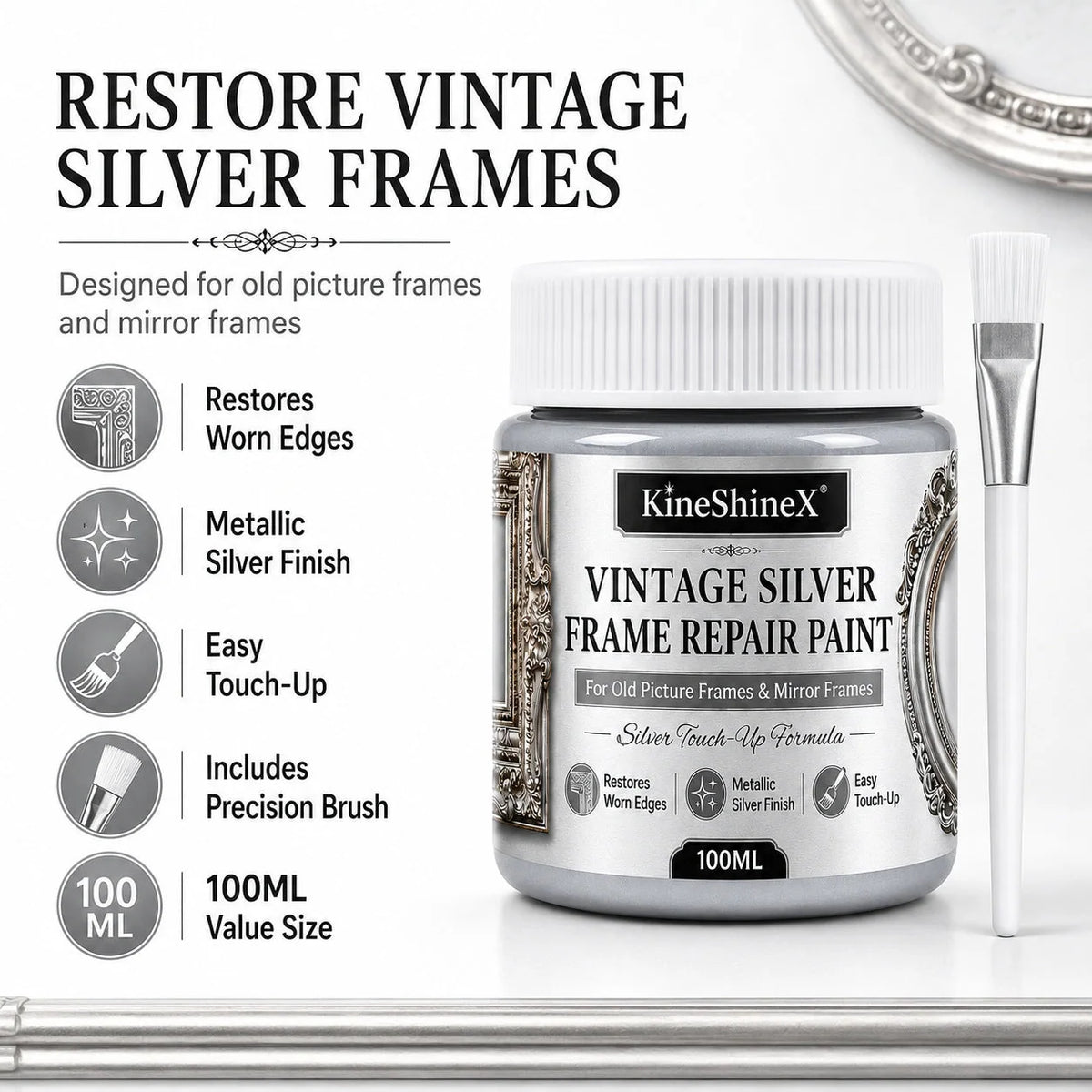 Metallic Repair Paste Gold Water-Resistant With Applicator Brush