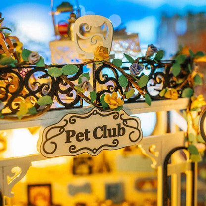 Miniature Pet Shop DIY Kit Detailed Scene LED Lighting