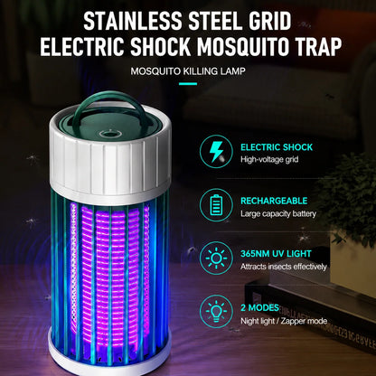 Mosquito Trap Lamp UV Light USB Rechargeable with Hanging Loop