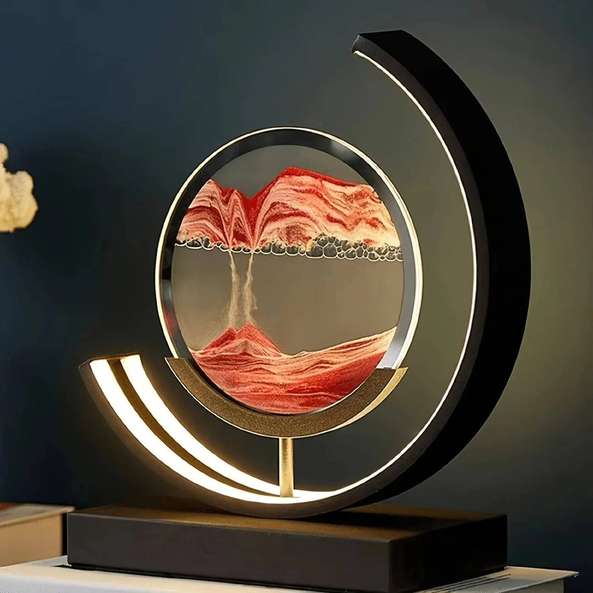 Moving Sand Art 17.3 Inch Rotating Watertight Glass