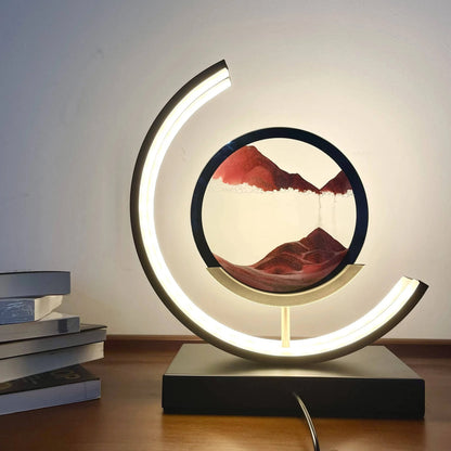 Moving Sand Art 17.3 Inch Rotating Watertight Glass