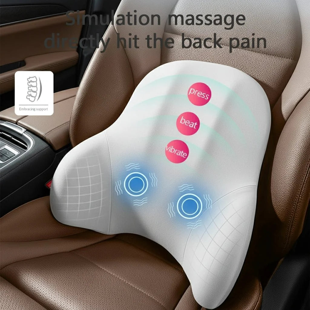 Neck And Lumbar Support Pillow Vibration Massage