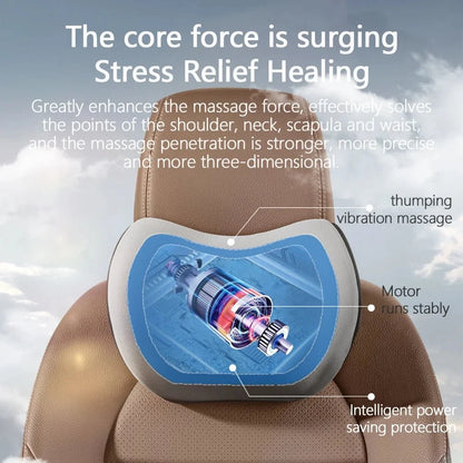 Neck And Lumbar Support Pillow Vibration Massage
