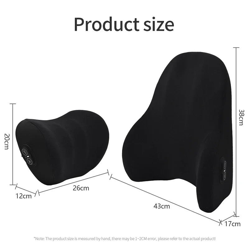 Neck And Lumbar Support Pillow Vibration Massage