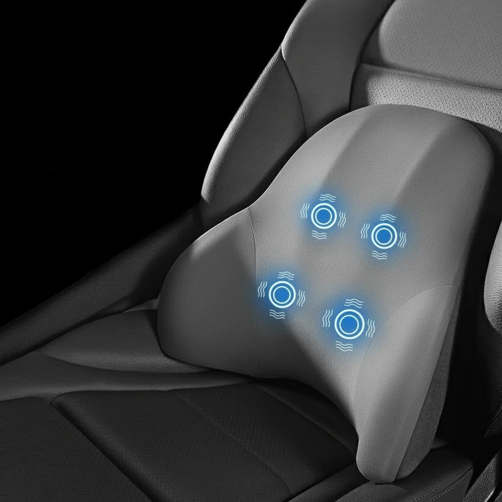 Neck And Lumbar Support Pillow Vibration Massage