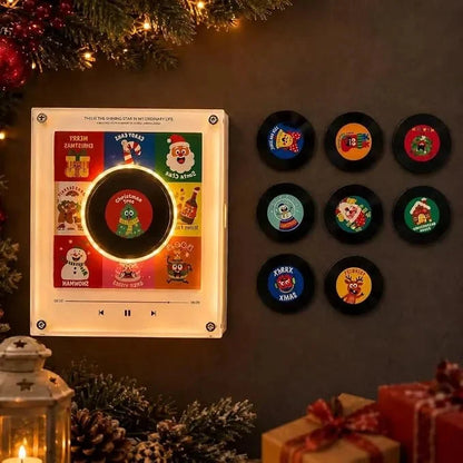 Night Light Rotating Vinyl Record Display NFC Activated