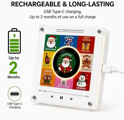 Night Light Rotating Vinyl Record Display NFC Activated