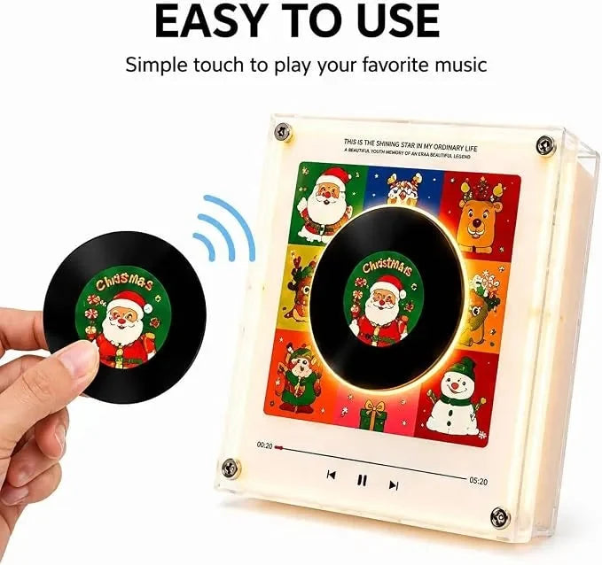Night Light Rotating Vinyl Record Display NFC Activated