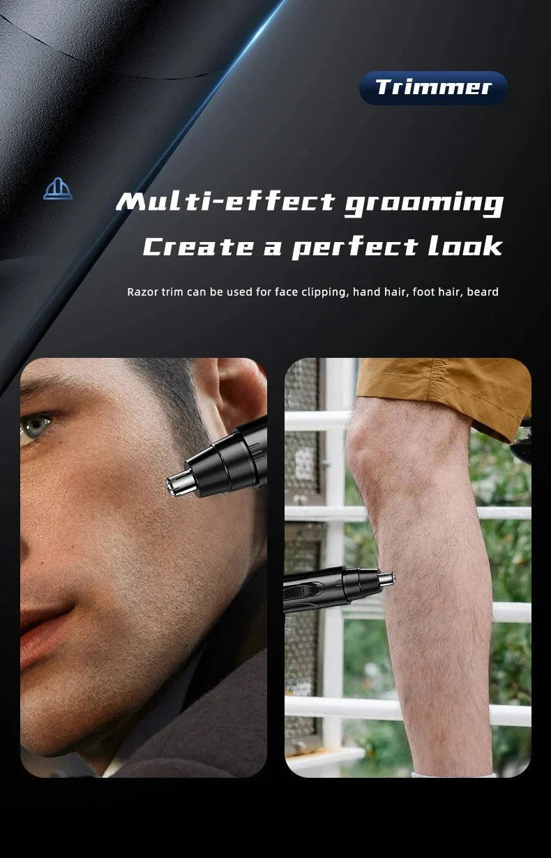 Nose & Ear Trimmer Painless Rechargeable Stainless Steel Blades