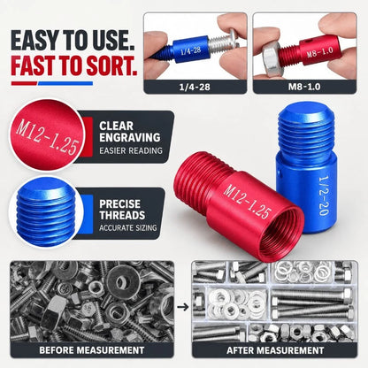 Nut And Bolt Thread Gauge Set Metric & Imperial
