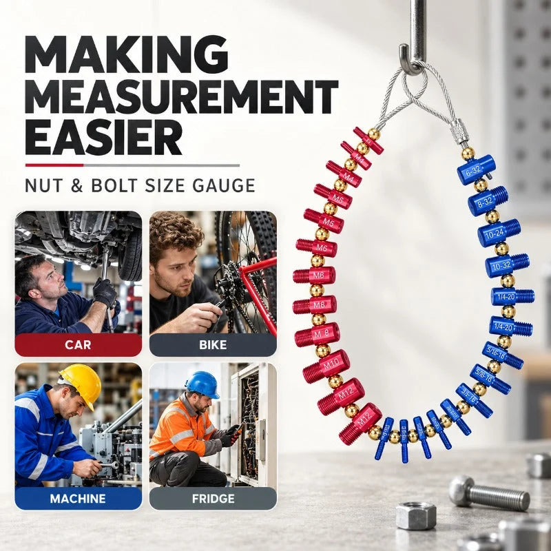Nut And Bolt Thread Gauge Set Metric & Imperial