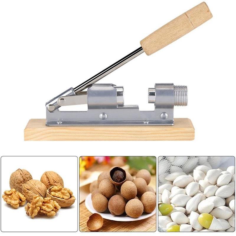 Nutcracker Adjustable Threaded Cone Wooden Base With Picks & Cleaning Brush