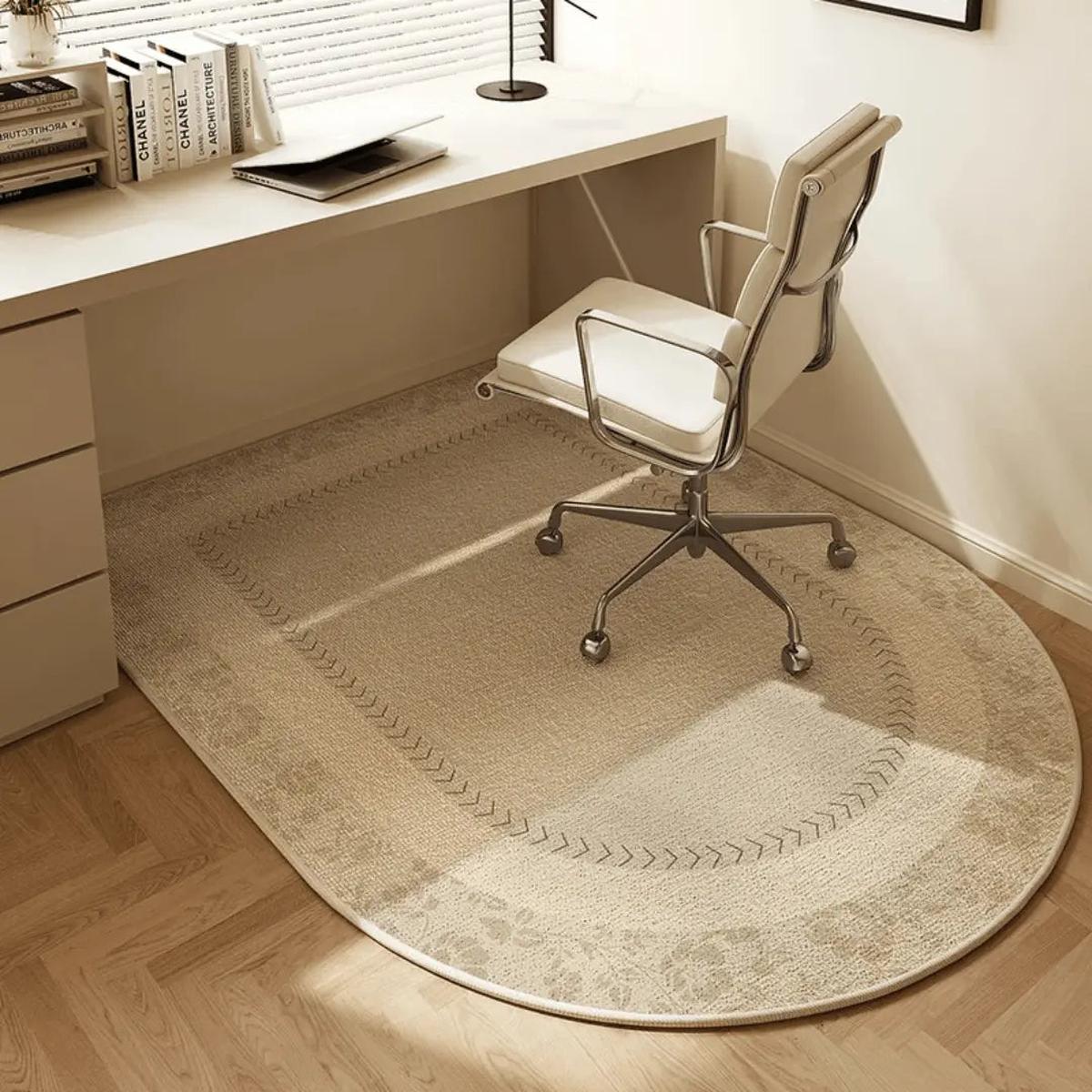 Office Chair Mat Transparent Low-Profile Beveled Edge & Anti-Slip Backing