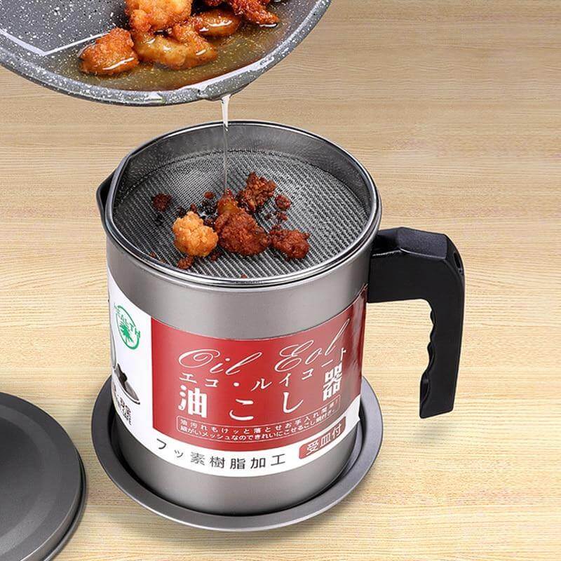 Oil Filter Pot Stainless Steel Particle Filter 1.4L