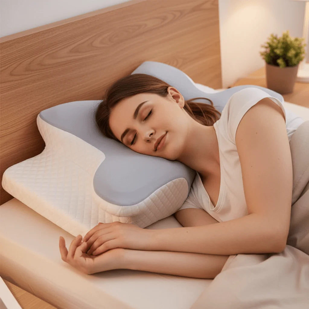 Orthopedic Pillow Ergonomic Contour Memory Foam Washable Cover