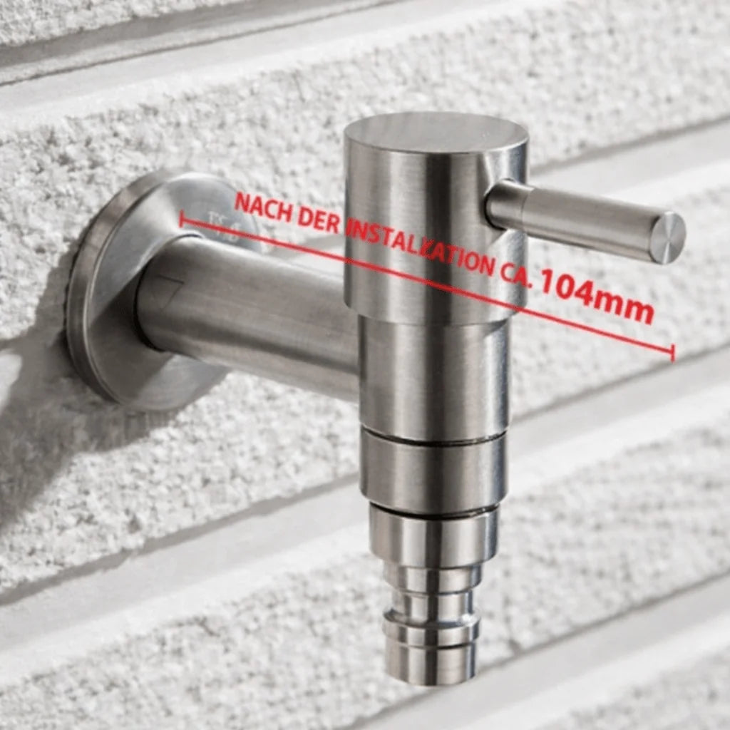 Outdoor Faucet 304 Stainless Steel Wall-Mounted Rust-Resistant