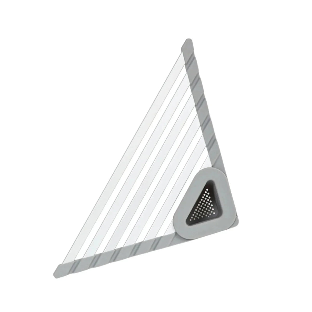 Over-Sink Drying Rack Aluminum & Silicone Scrap Basket