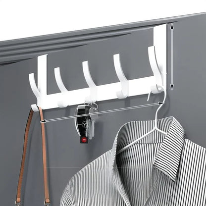 Over-the-Door Coat Rack No-Drill Space-Saving 5–7 Hooks