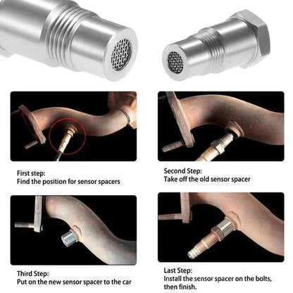 Oxygen Sensor Spacer Adapter Recessed Chamber M18 x 1.5 Thread