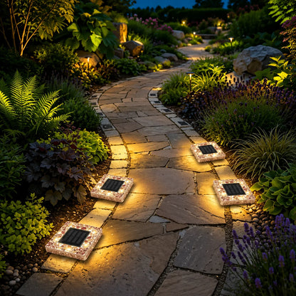 Pathway Lights Solar-Powered Mosaic LED Ground Stake
